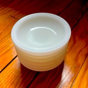 VINTAGE Corningware white glass bowls